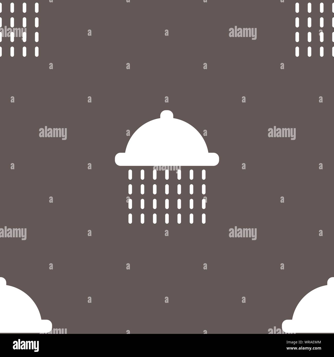 shower icon sign. Seamless pattern on a gray background. Vector Stock Vector