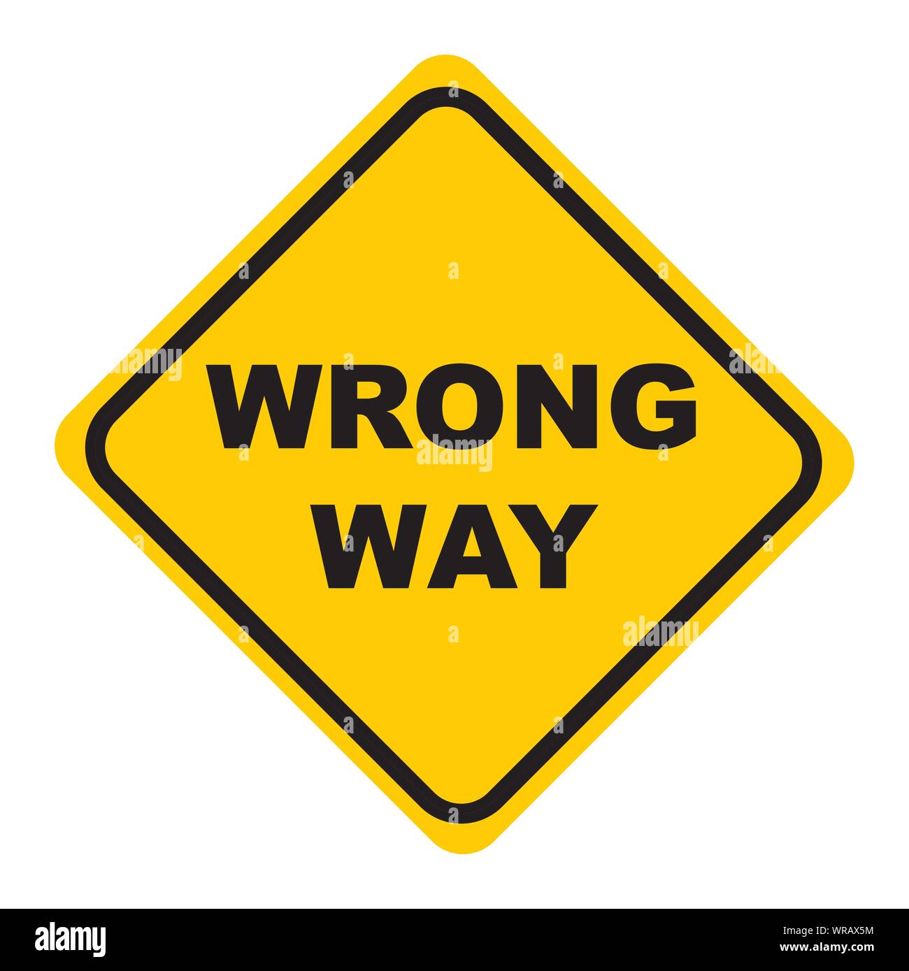 wrong way road sign vector Stock Vector Image & Art Alamy