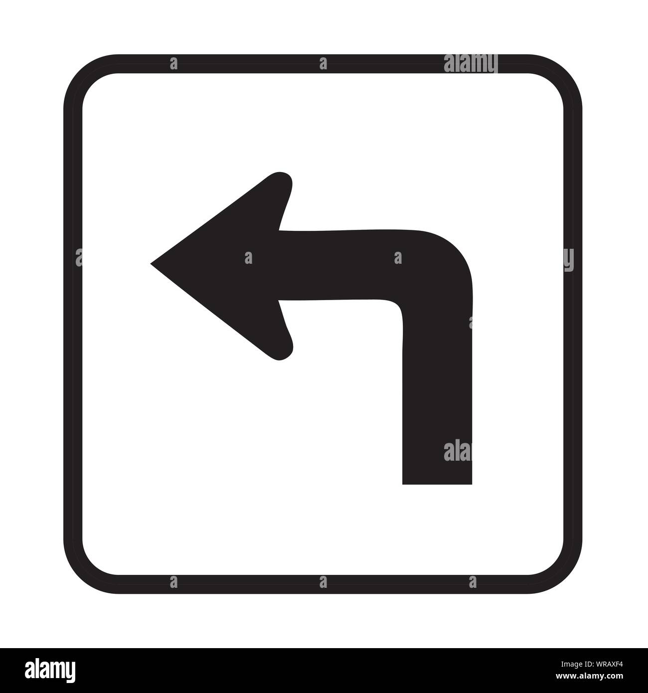 turn right left road sign vector Stock Vector