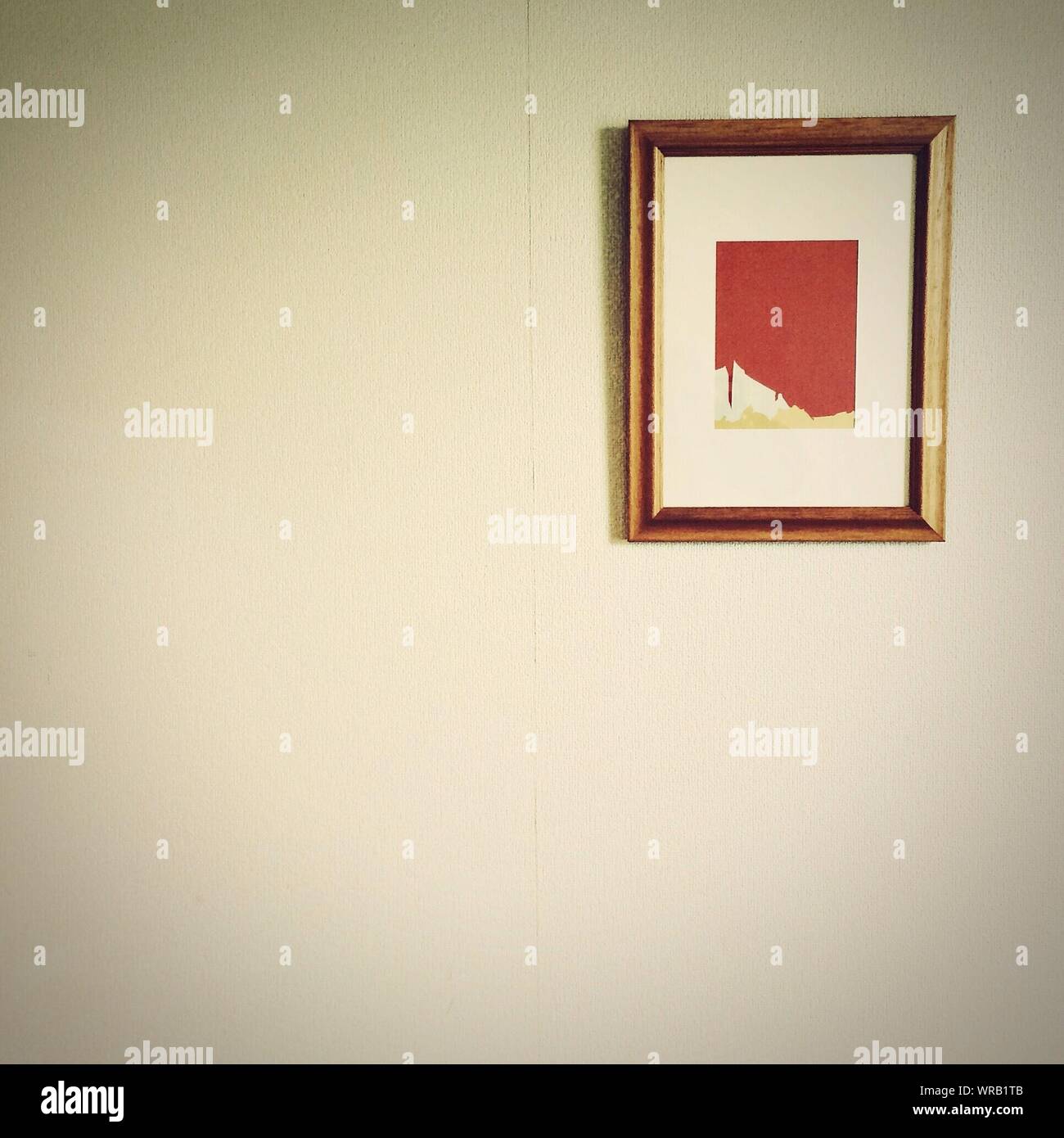 Damaged Picture Frame On Wall Stock Photo Alamy