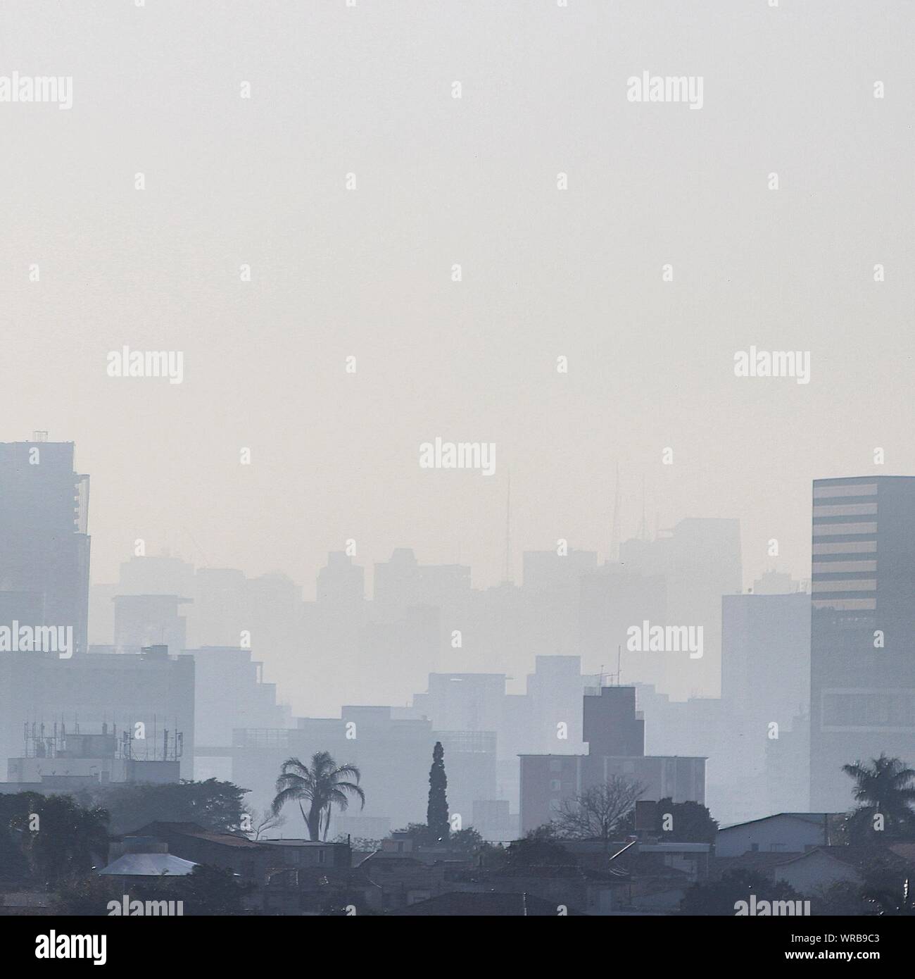 Smog In City Stock Photo