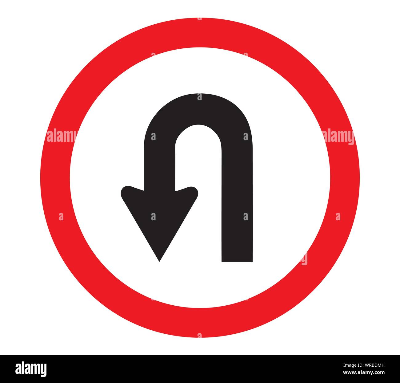 u turn sign vector Stock Vector Image & Art Alamy
