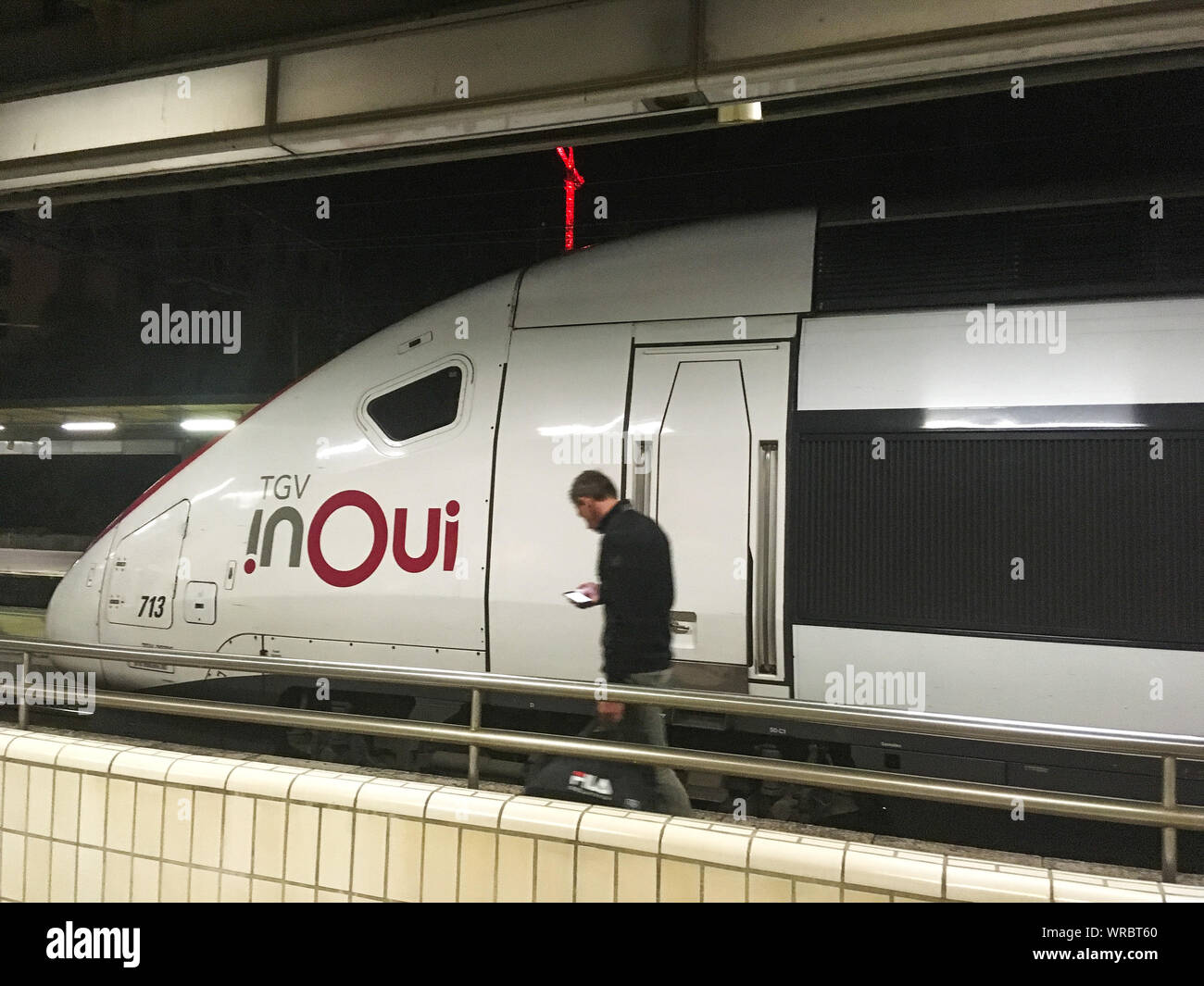 Inoui TGV, Lyon PartDieu railway station, Lyon, Auvergne RhoneAlps, Rhone, France Stock Photo