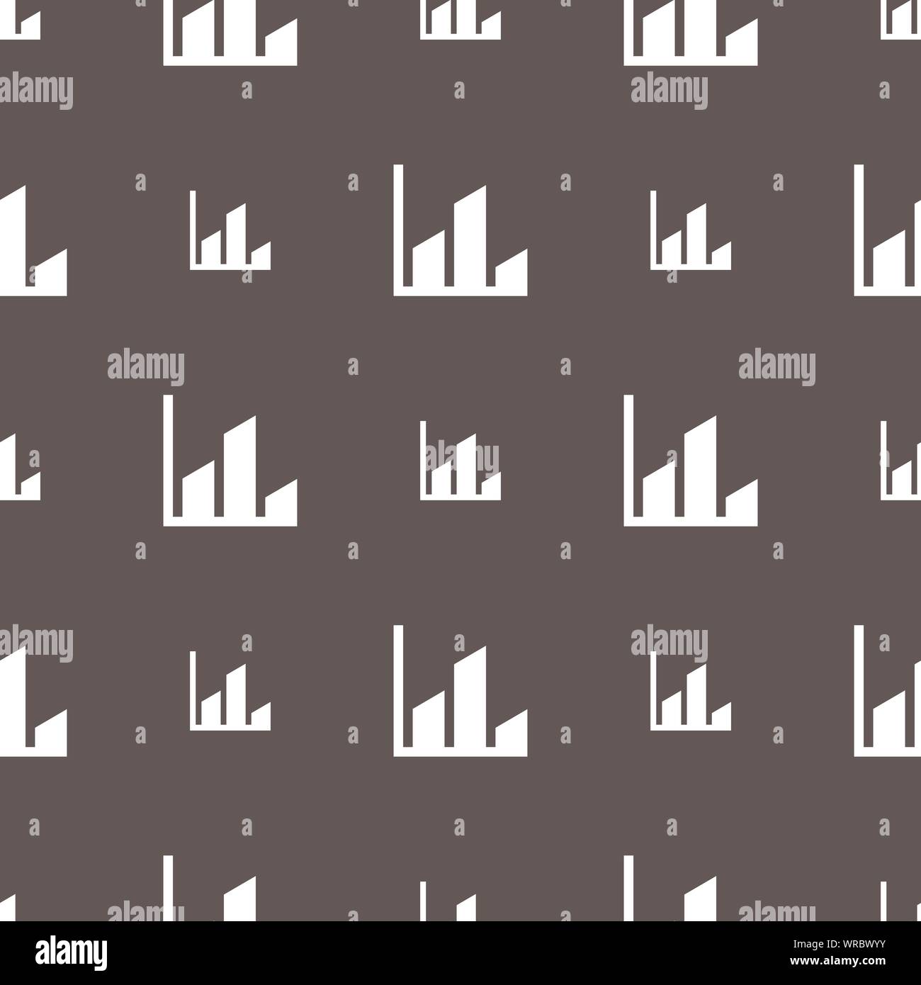 Chart icon sign. Seamless pattern on a gray background. Vector Stock ...