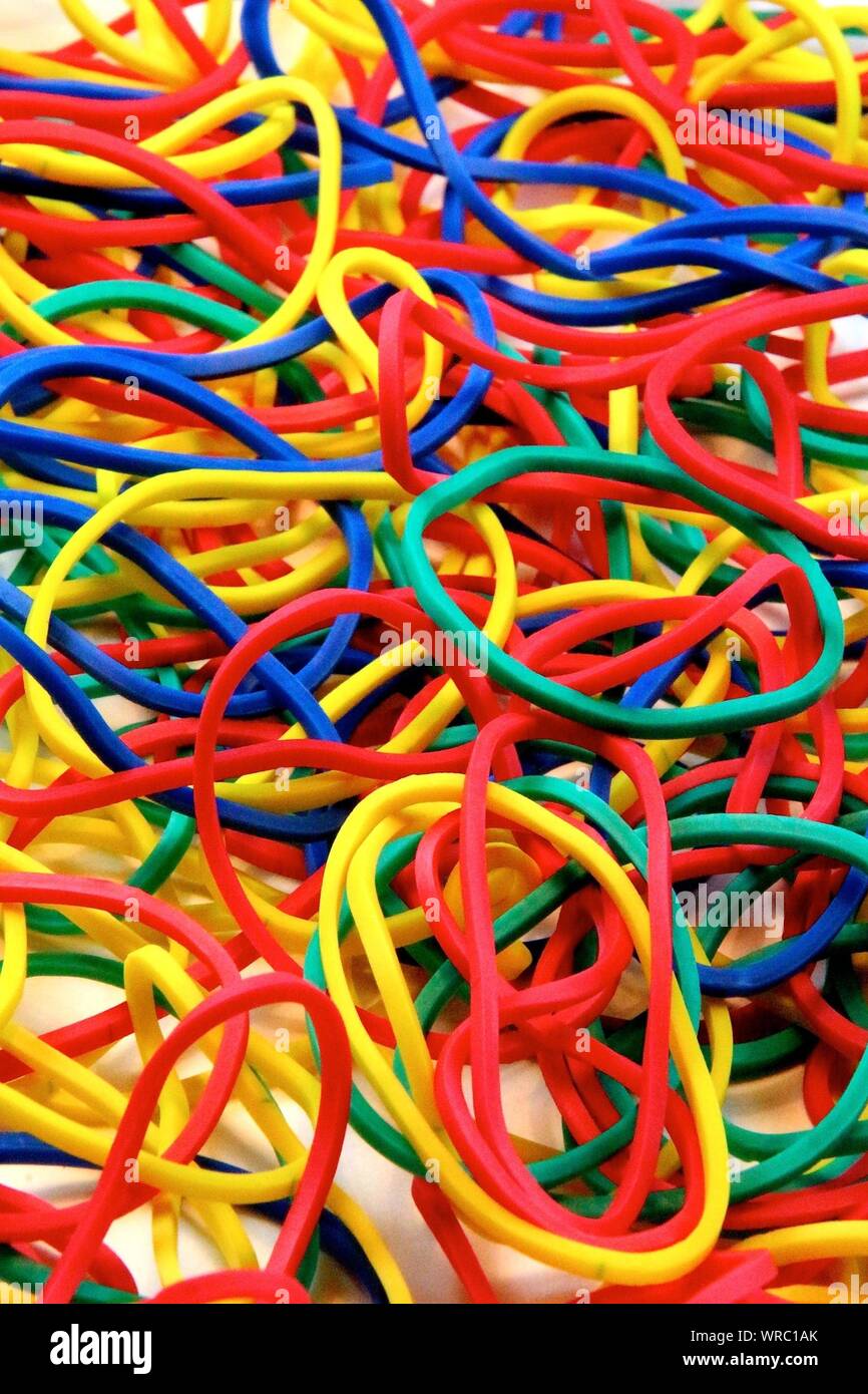 Colorful Rubber Bands Stock Photo