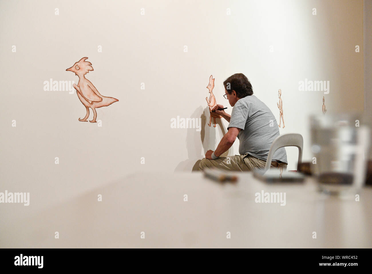 Prague Czech Republic 09th Sep 19 Czech Writer Illustrator And Graphic Artist Petr Sis Gives An Interview To Czech News Agency Ctk In Prague Czech Republic On September 9 19 While Finishing