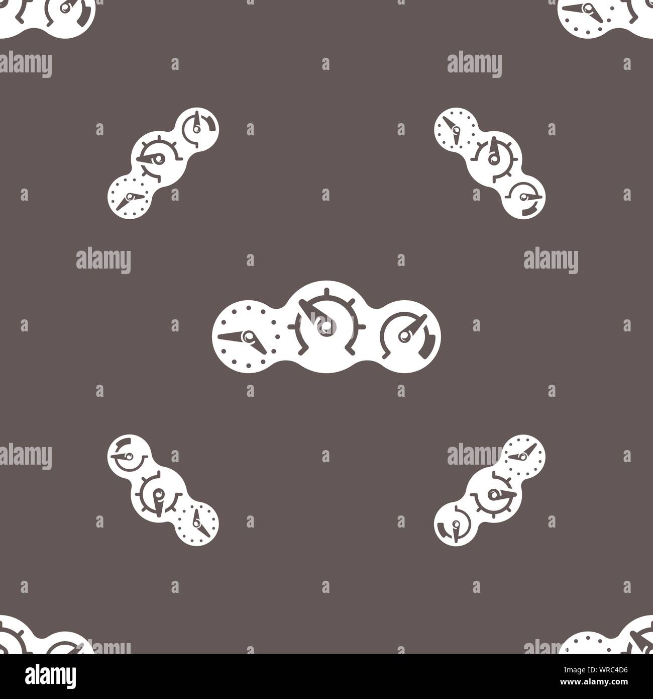 speed, speedometer icon sign. Seamless pattern on a gray background ...