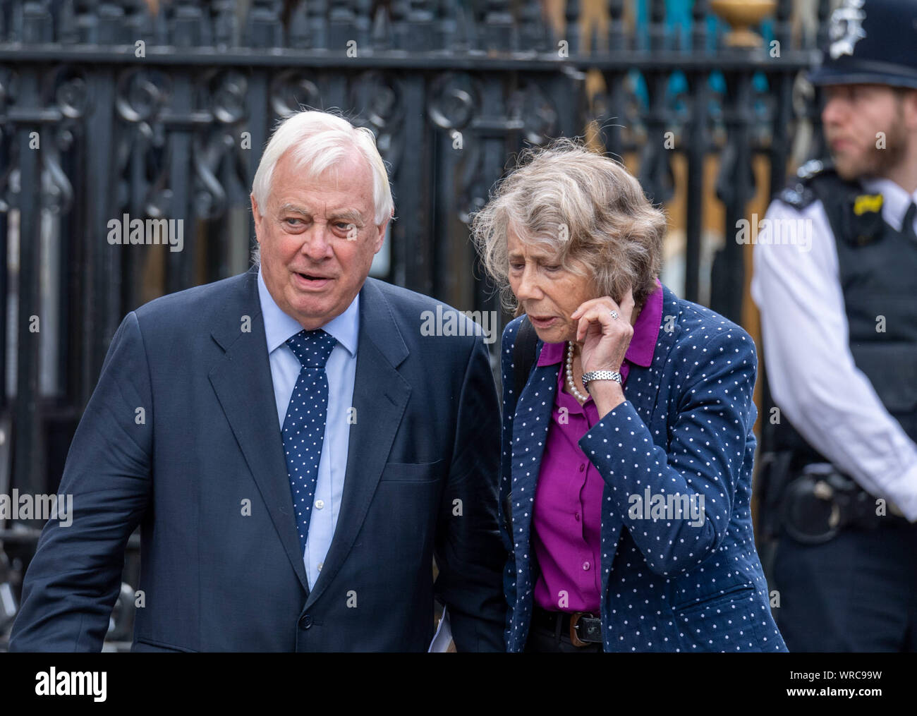 London UK 10th September 2019 Lord Chris Patten (former Governor of Hong Kong)  at Westminster Abbey for the memorial service for Paddy Ashdown Credit Ian DavidsonAlamy Live News Stock Photo