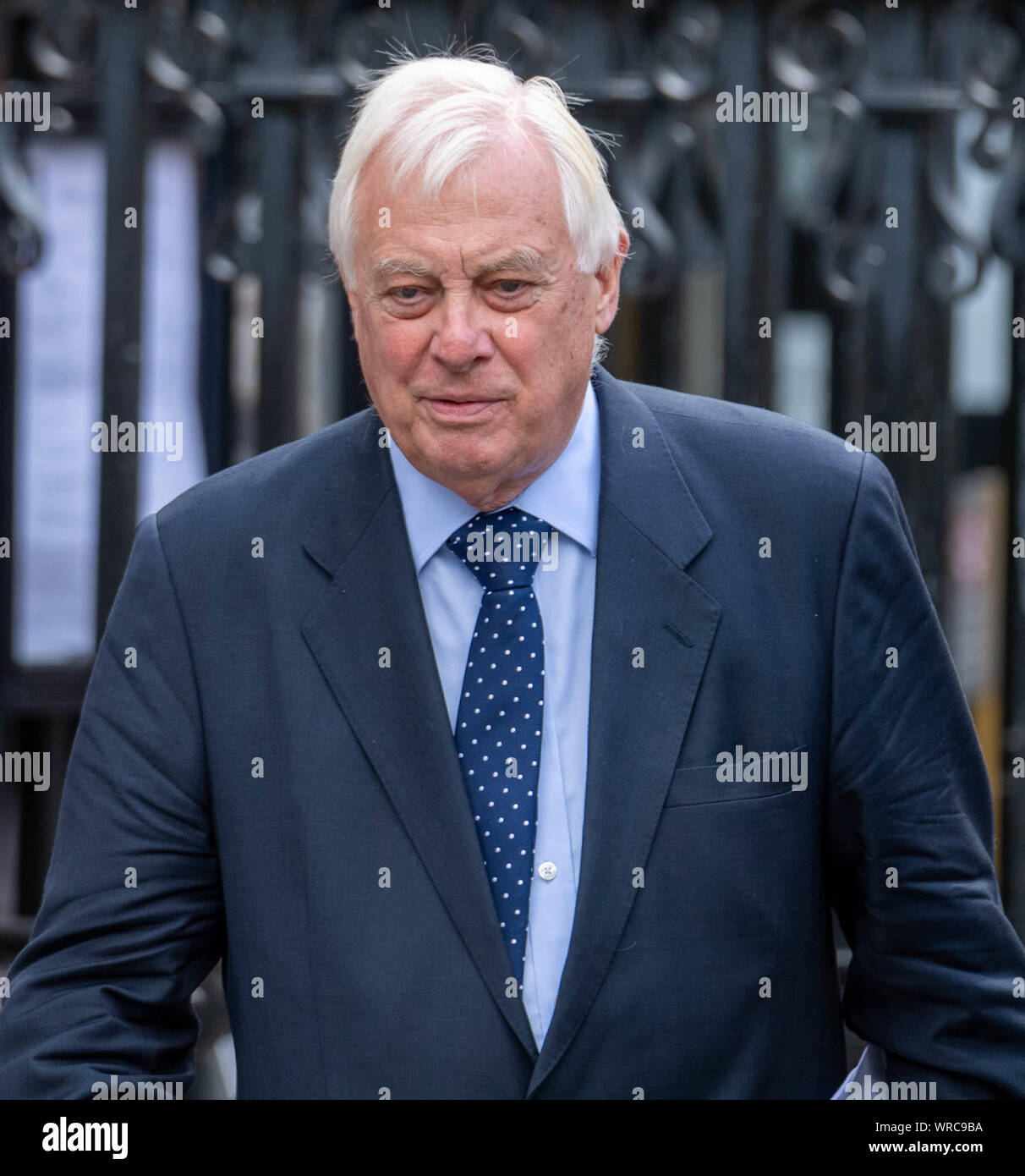 London UK 10th September 2019 Lord Chris Patten (former Governor of Hong Kong)  at Westminster Abbey for the memorial service for Paddy Ashdown Credit Ian DavidsonAlamy Live News Stock Photo