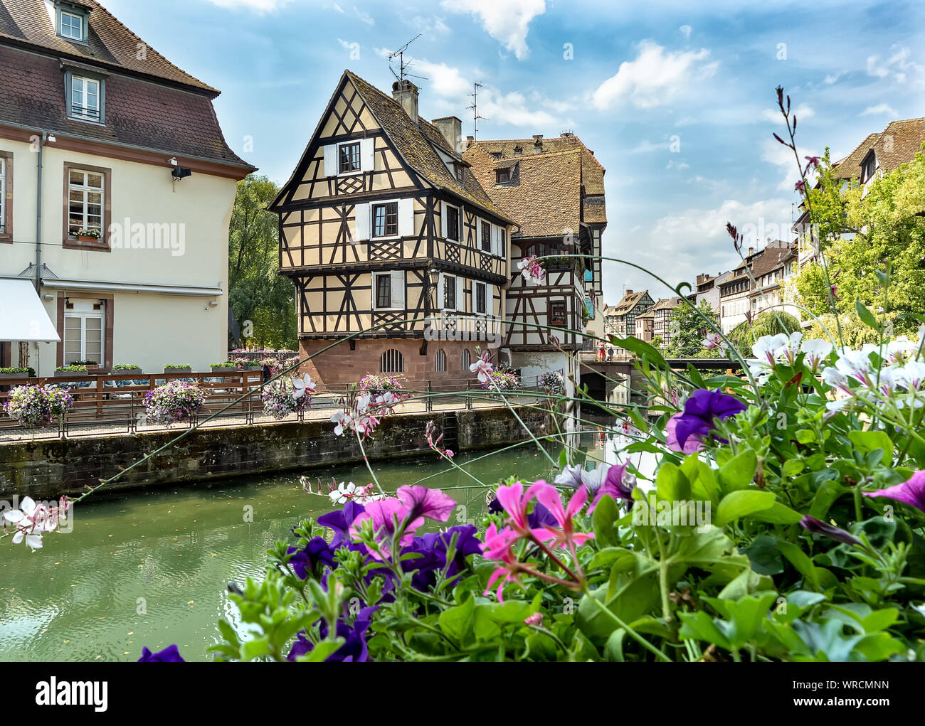 View at the Petit France quarter in Strasbourg. Stock Photo