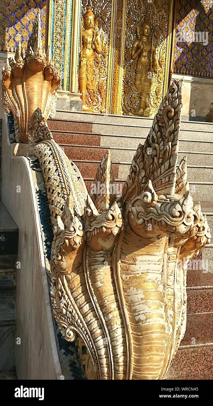 Angel Decoration On Door Of Buddhist Temple Stock Photo 272572613