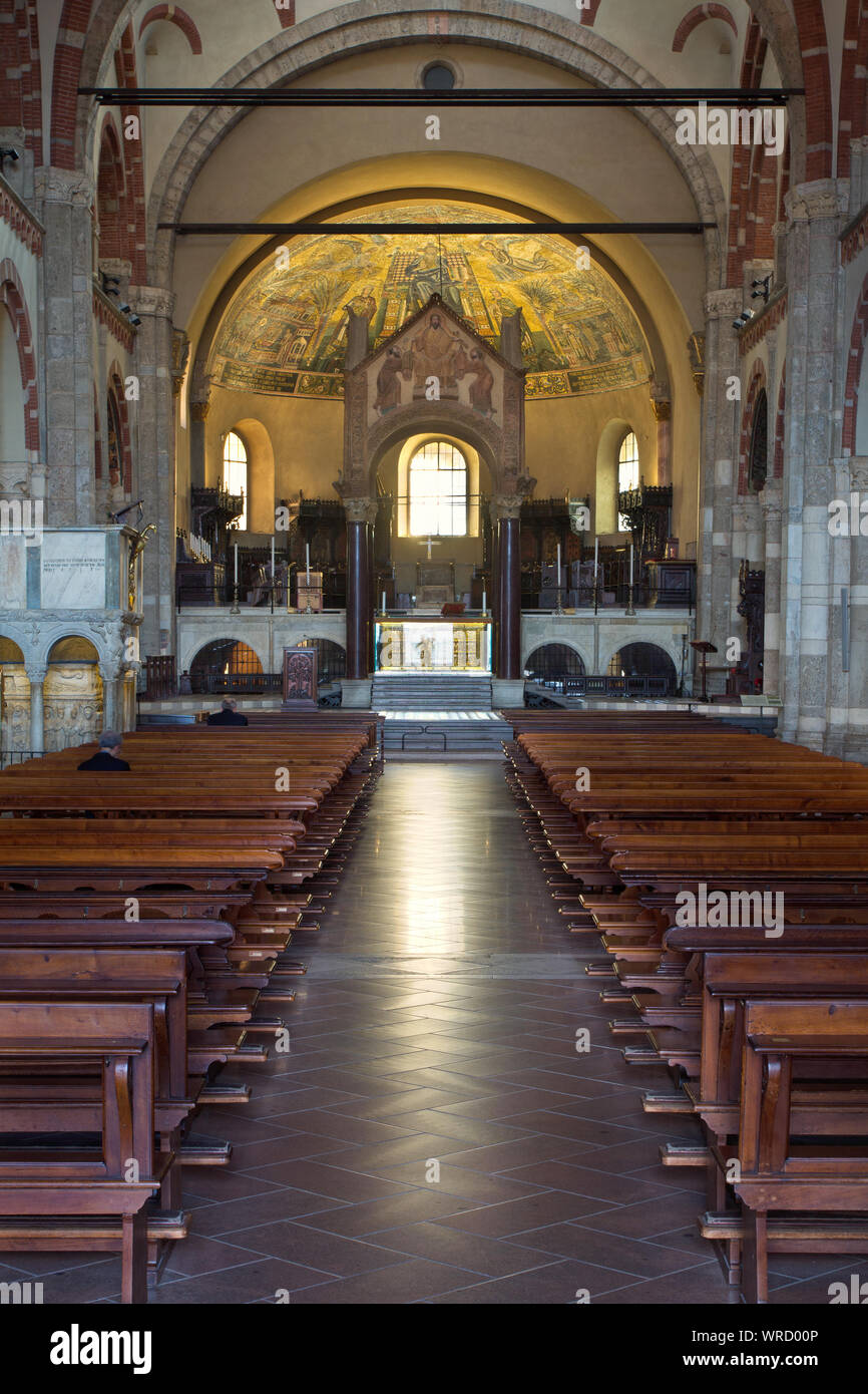 Sant'ambrogio milan interior hi-res stock photography and images - Alamy