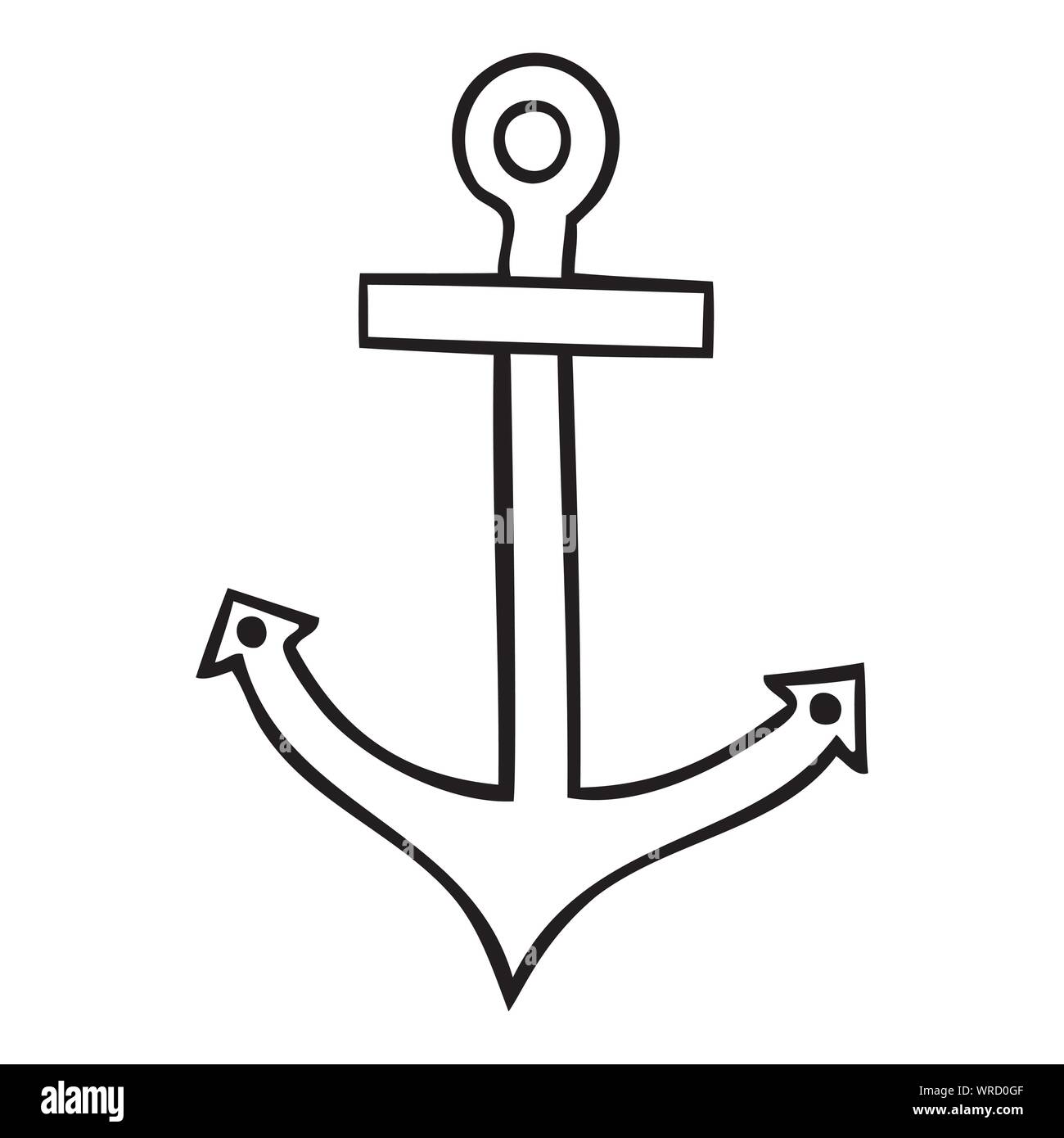Black and white isolated anchor vector icon Stock Vector Image & Art