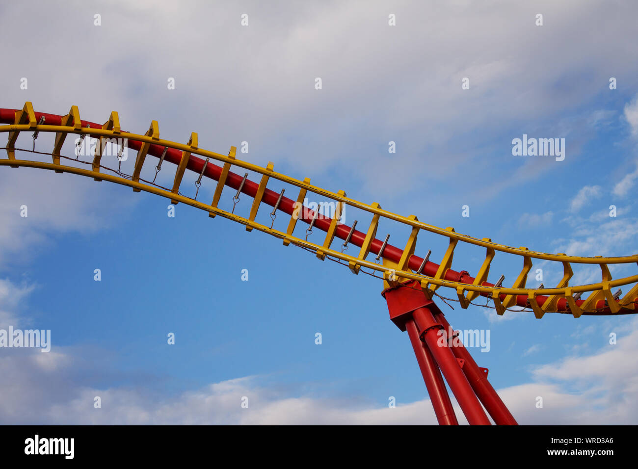 Roller Coaster Ride in Amusement Park. Entertainment and Adventure ...