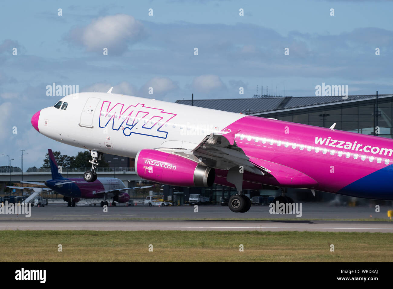 Low cost airline Wizz Air aircraft Airbus A320-232 in Gdansk, Poland. September 6th 2019 © Wojciech Strozyk / Alamy Stock Photo Stock Photo