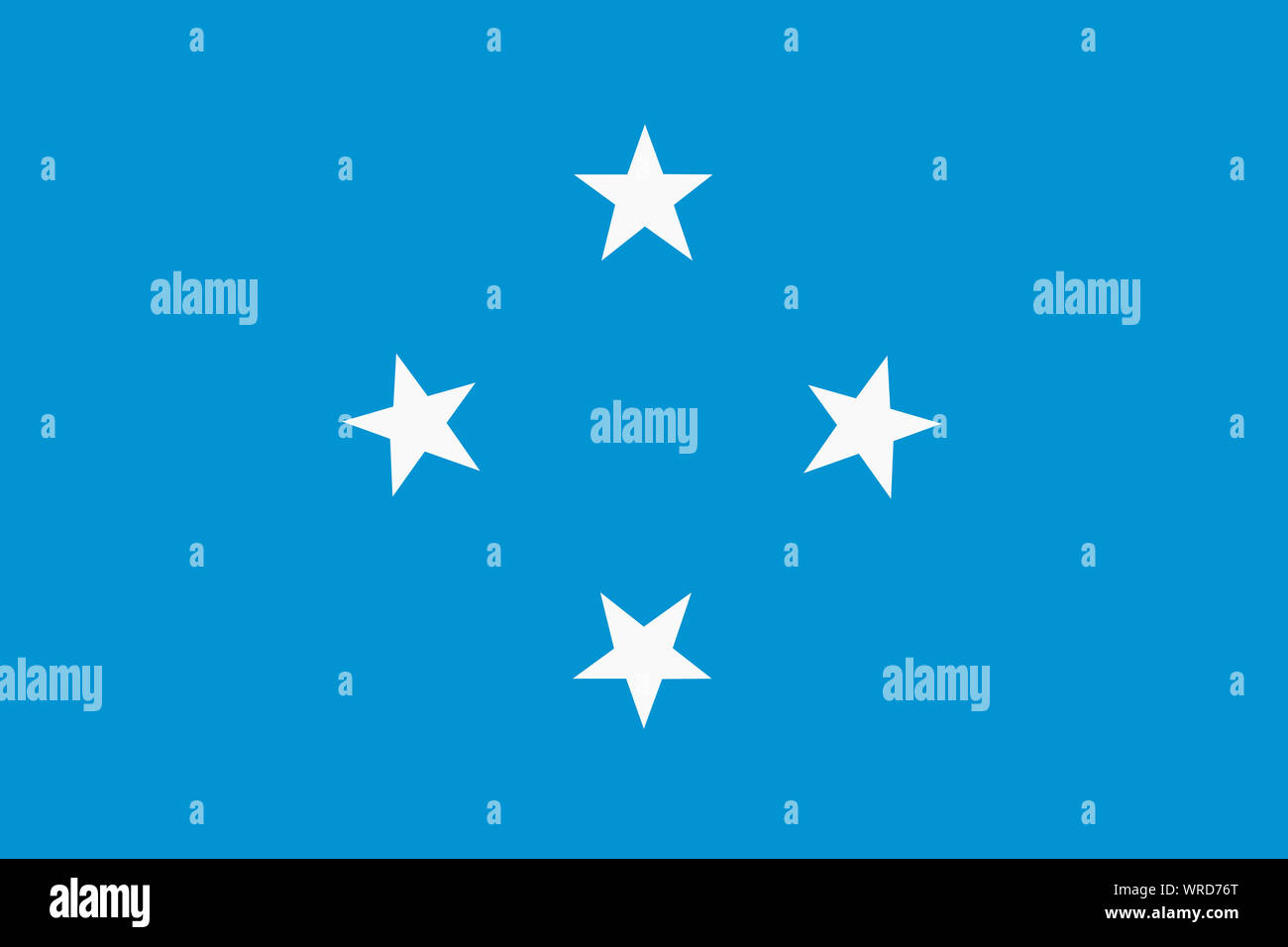 A Micronesia flag background illustration blue white stars Stock Photo