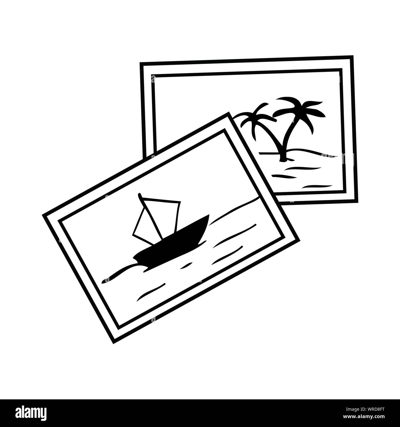 Black and white pair of picture frames Stock Vector Image & Art Alamy