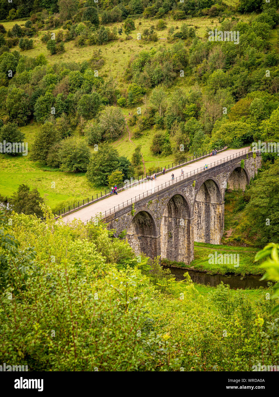 Monsal Headstone Viaduct at Monsal Dale, Peak District, Derbyshire, UK. Stock Photo