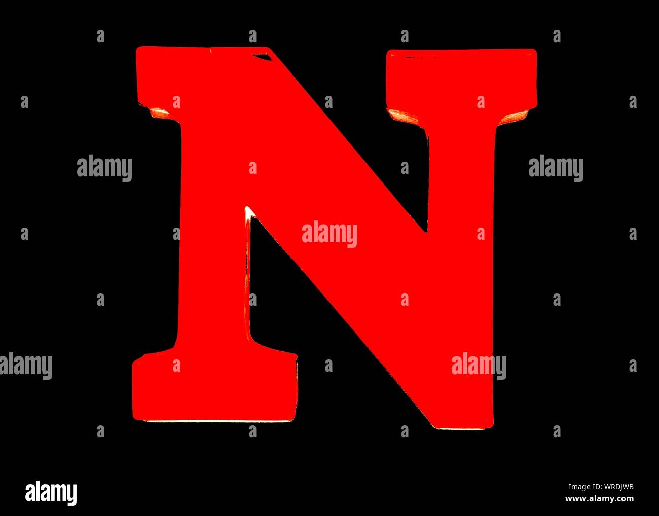 Close-up Of Letter N Against Black Background Stock Photo - Alamy Close-up Of Letter N Against Black Background Stock Photo - Alamy