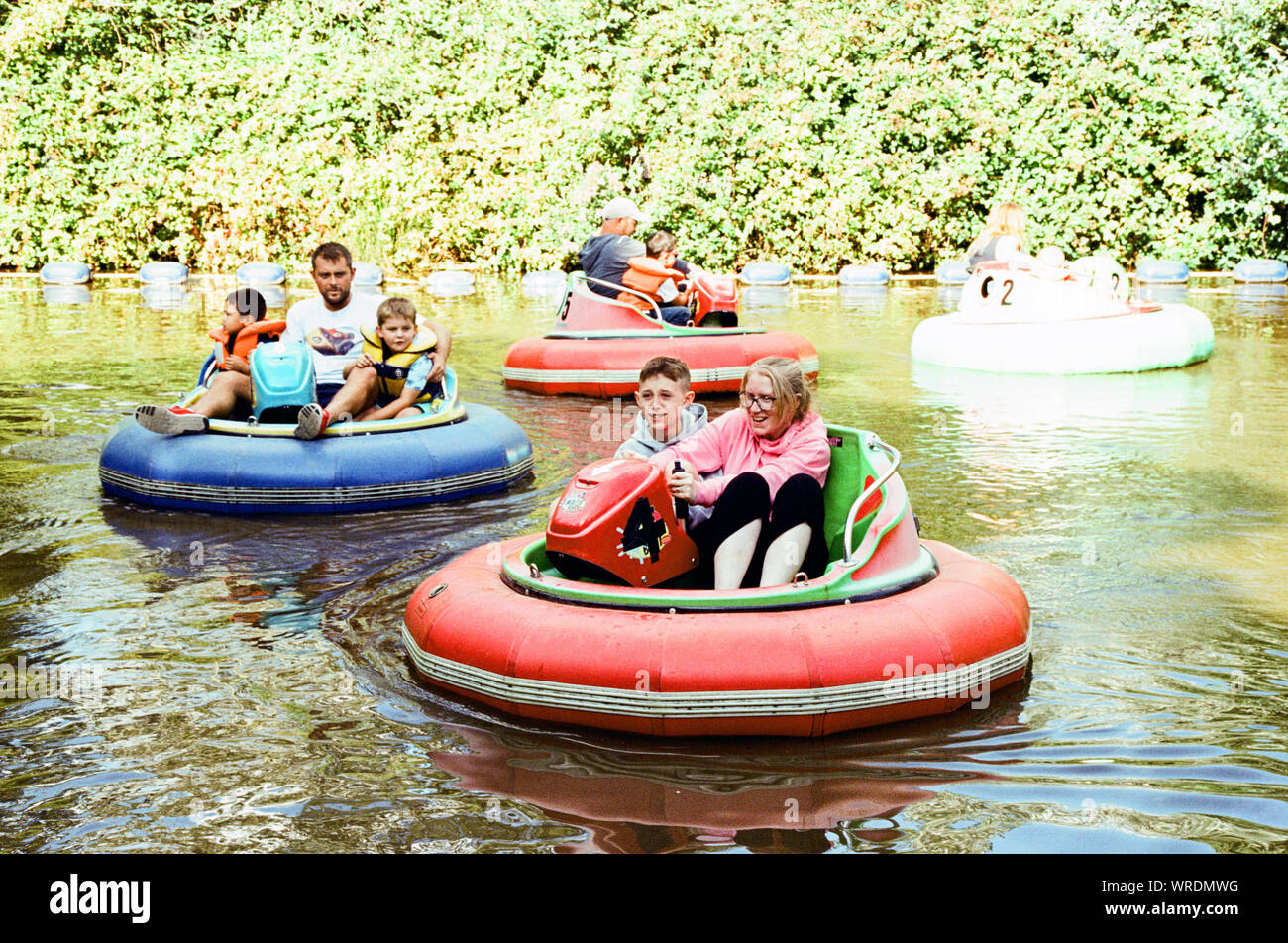 Bumper Boats ride at Woodlands family adventure park, Totnes , Devon