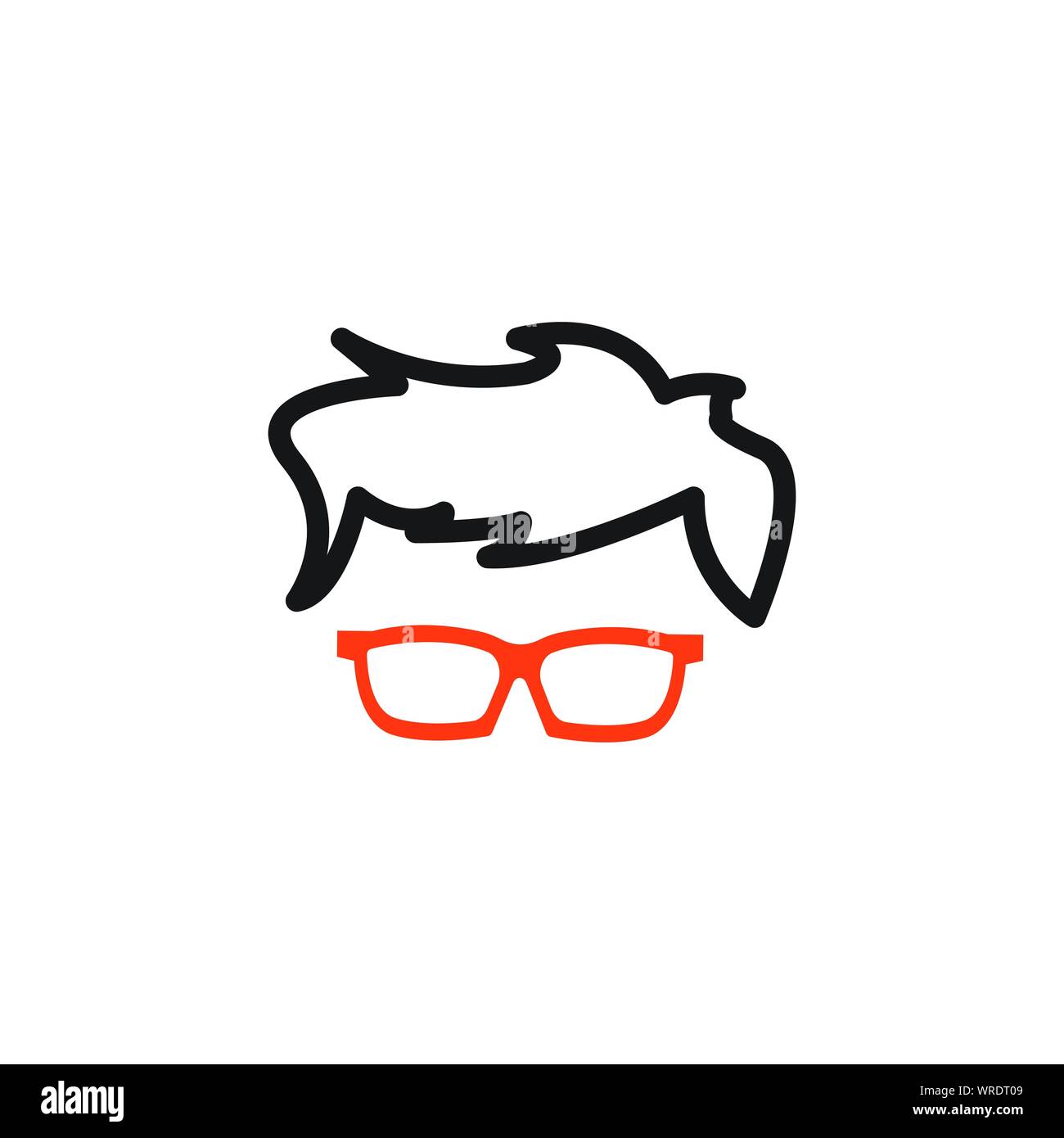 Geek glasses graphic design template vector isolated Stock Vector Image