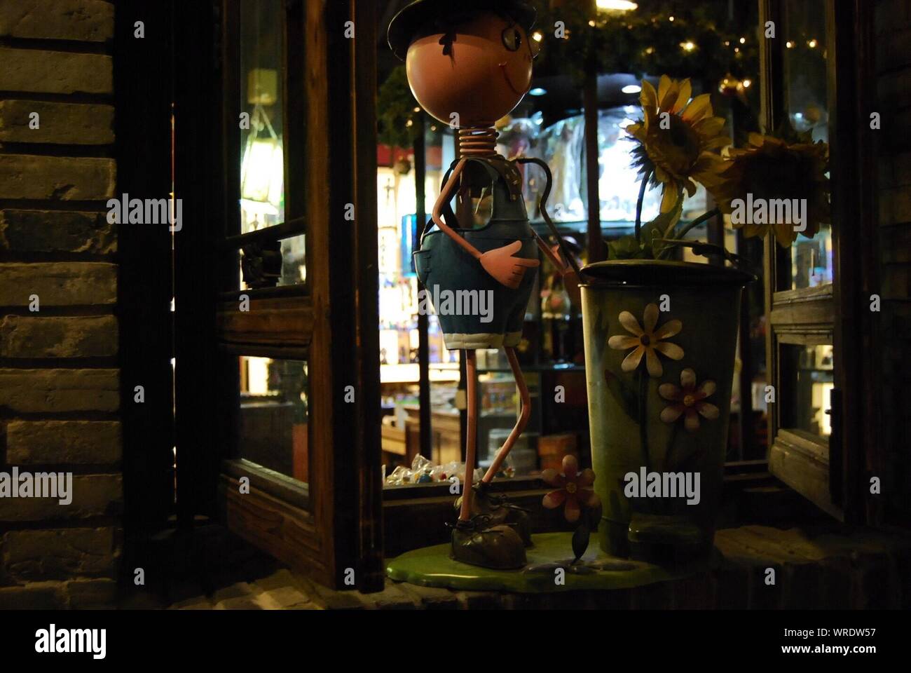 Decorative Figurine On Window Sill At Home Stock Photo 272597731