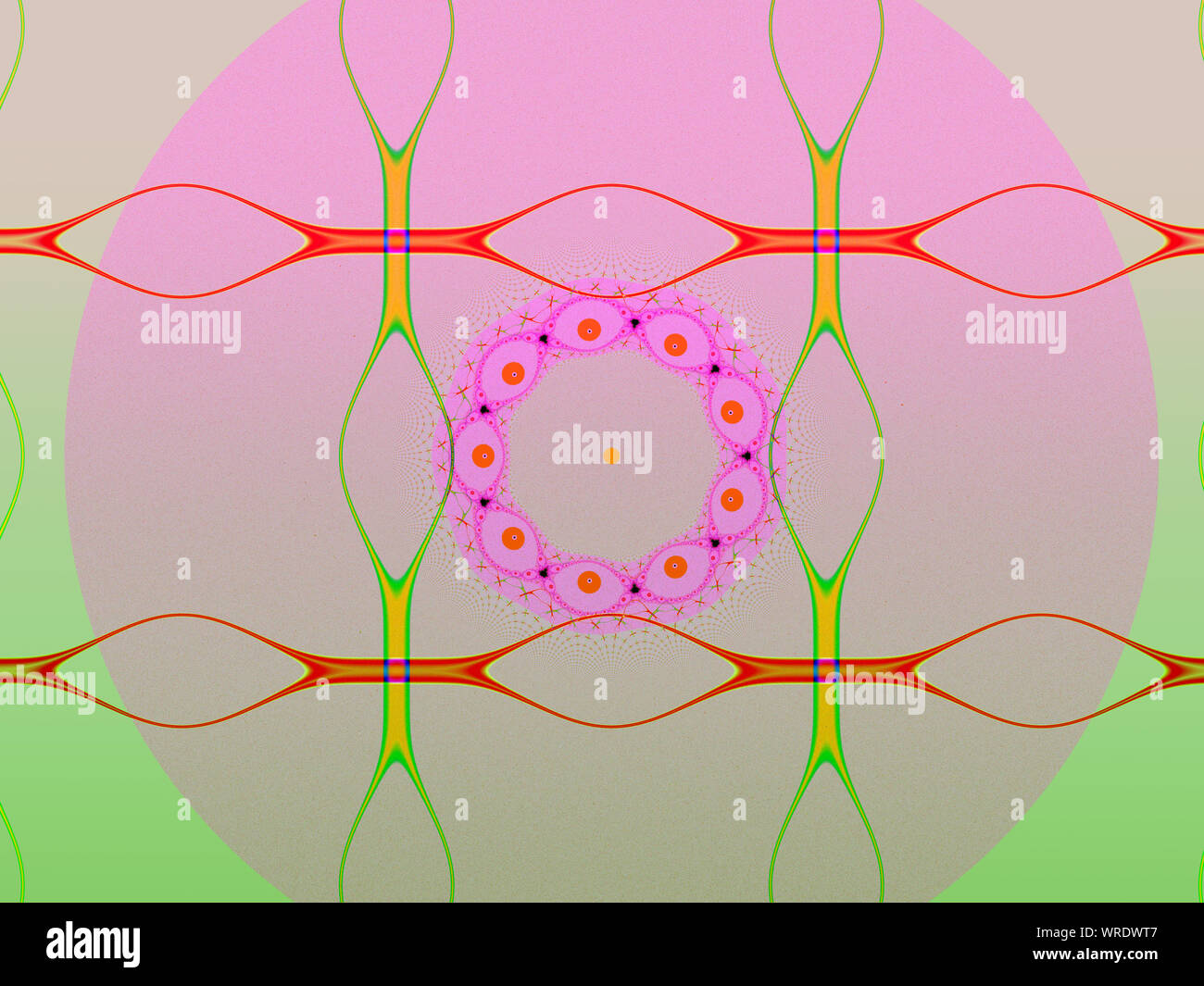 Fractal image : beautiful patterns on bright background. Stock Photo