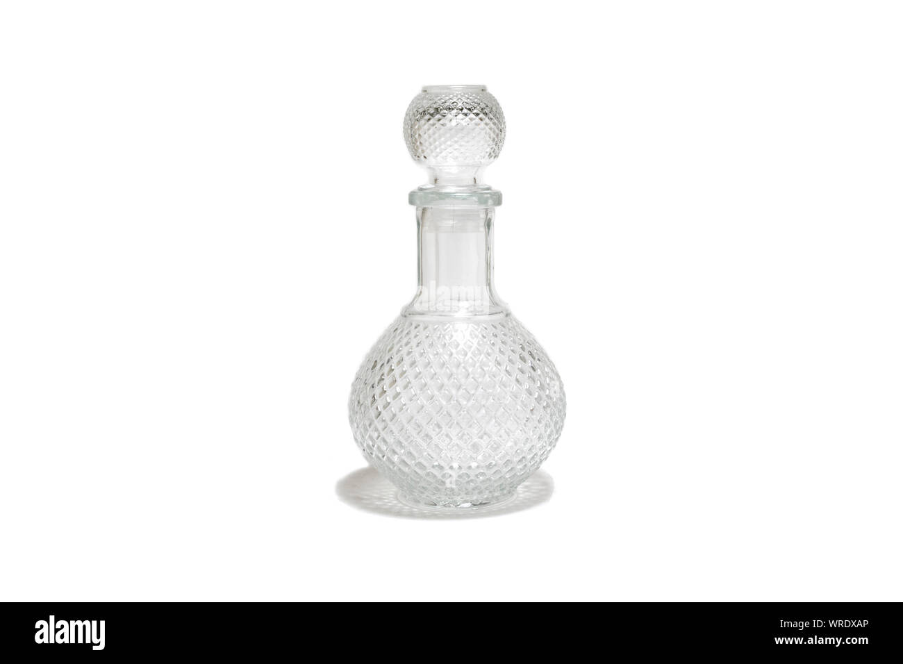 Crystal, whiskey  bottle isolated on white background. Stock Photo