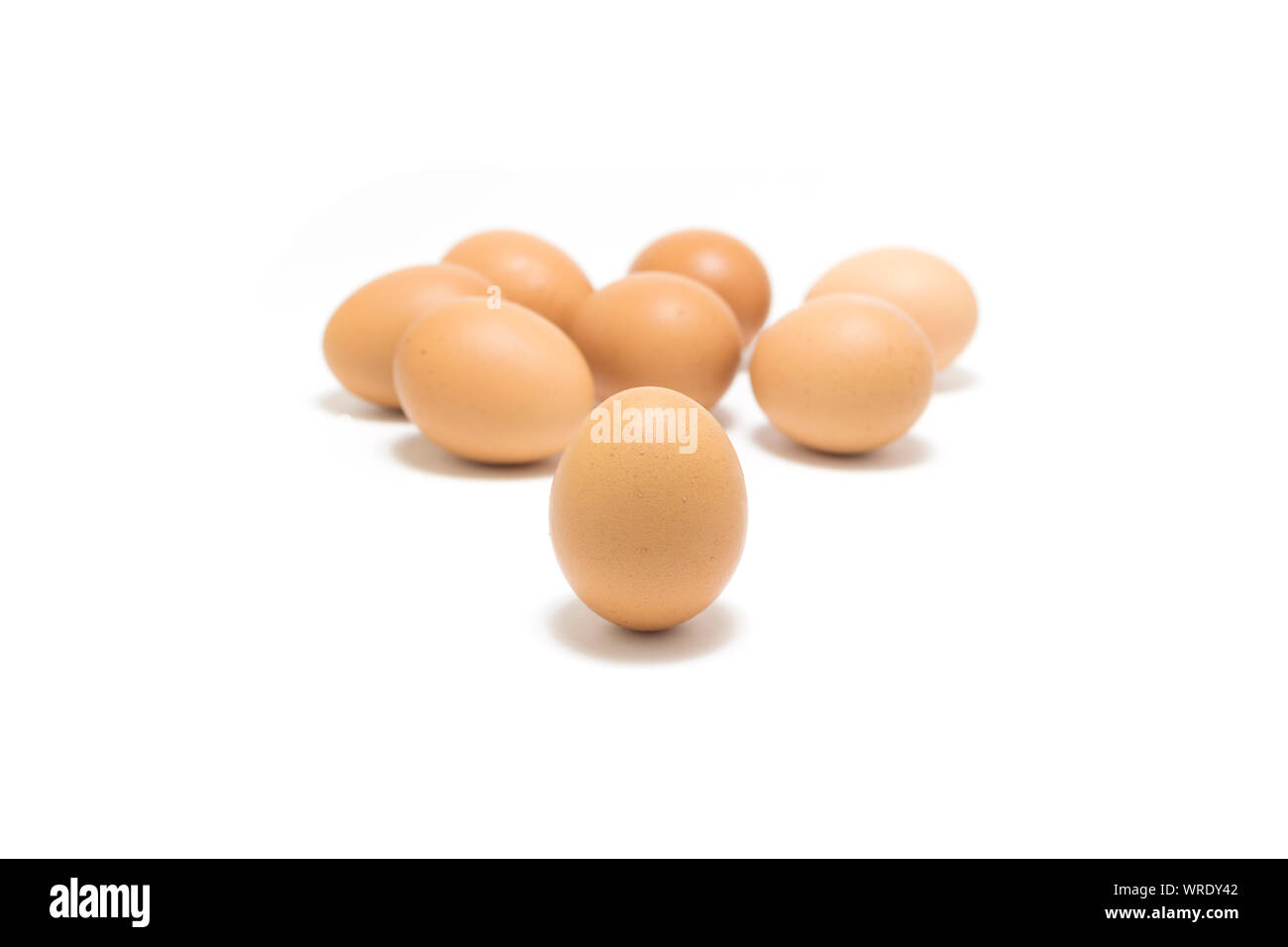 Fresh chicken eggs isolated on white background Stock Photo - Alamy