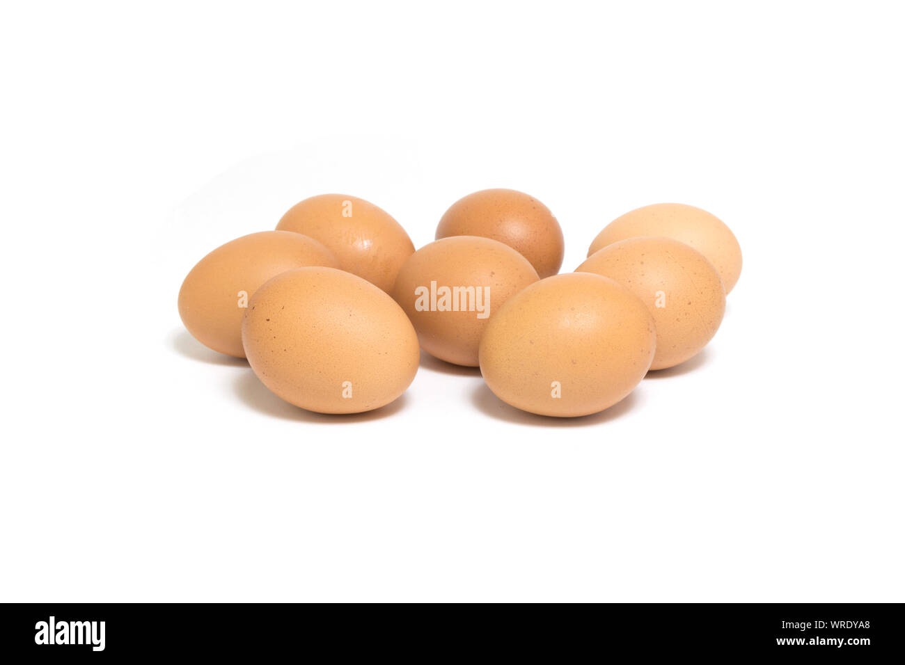 Fresh chicken eggs isolated on white background Stock Photo - Alamy