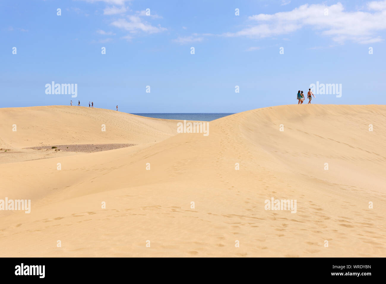 Maspalomas Sand Dunes Nature Reserve. Gran Canaria, Canary islands. Spain Stock Photo