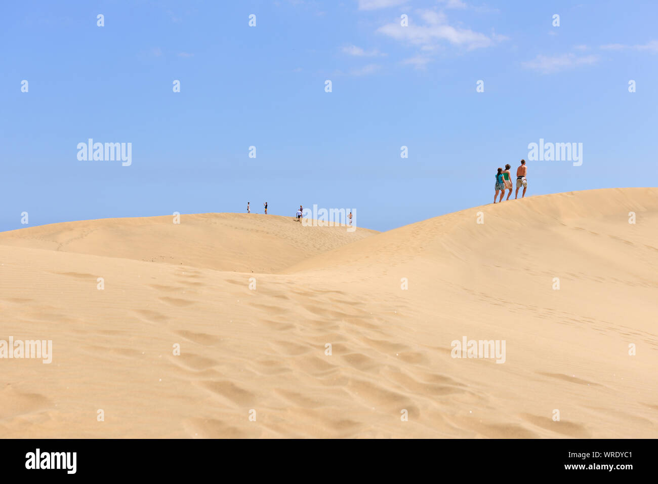 Maspalomas Sand Dunes Nature Reserve. Gran Canaria, Canary islands. Spain Stock Photo