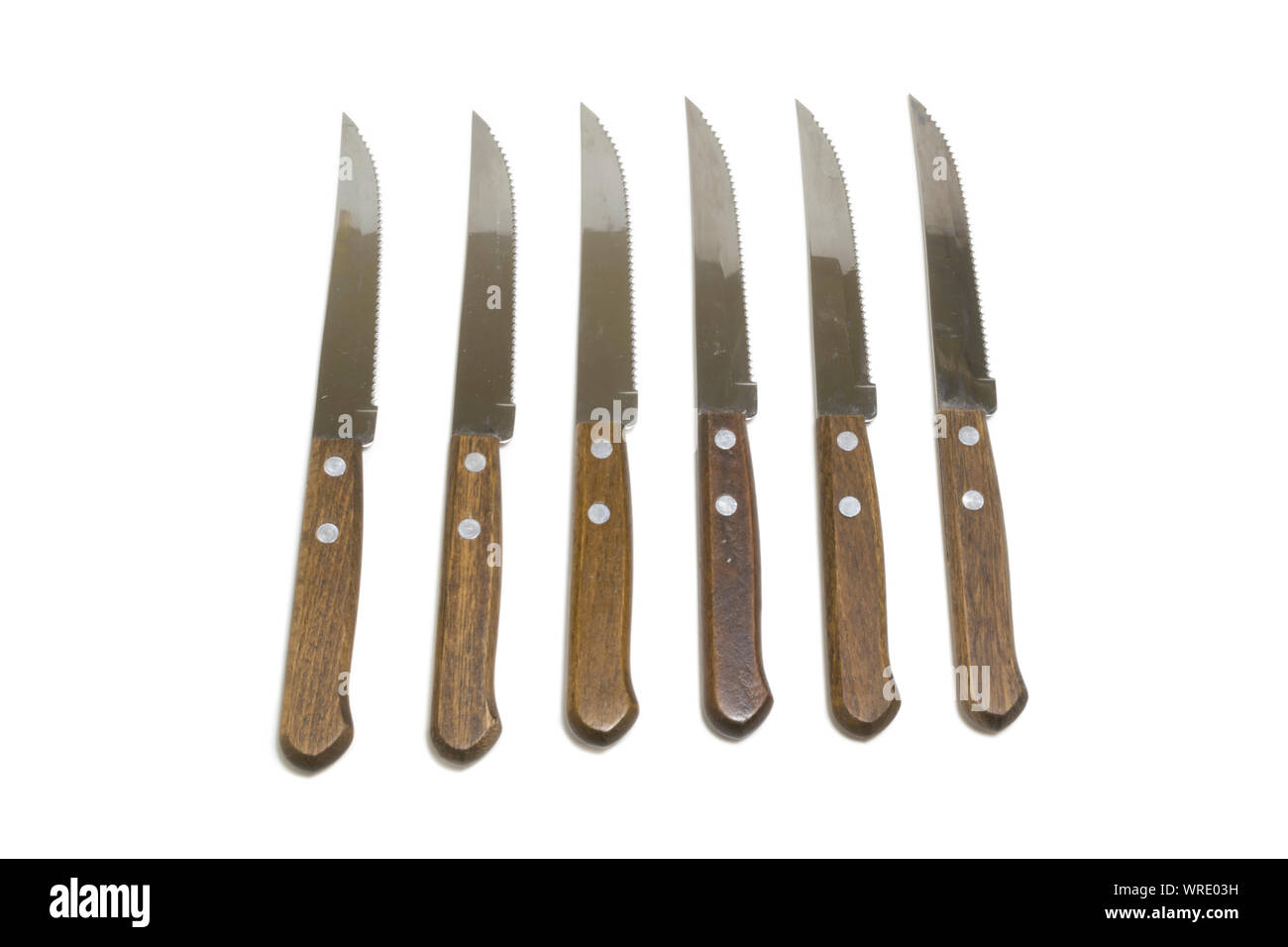 Kitchen knives isolated on white background Stock Photo Alamy