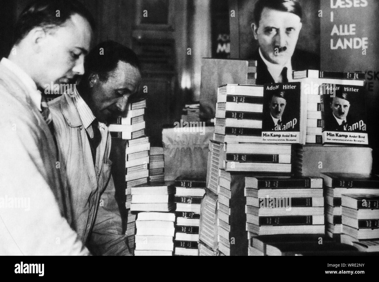 Mein Kampf being sold in Berlin in late 30s Stock Photo