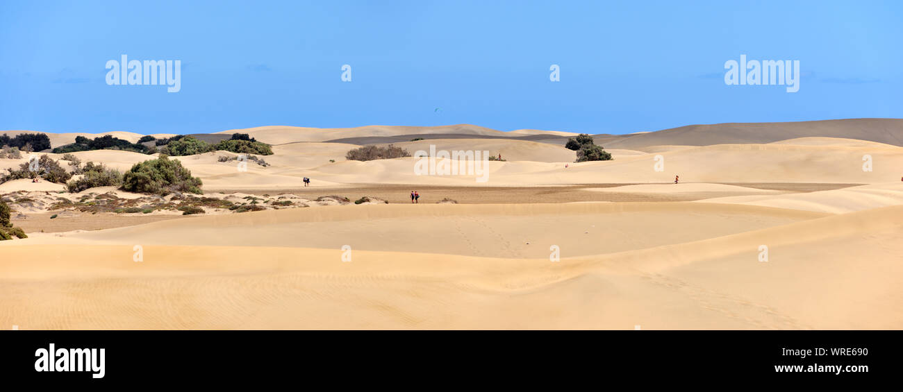 Maspalomas Sand Dunes Nature Reserve. Gran Canaria, Canary islands. Spain Stock Photo