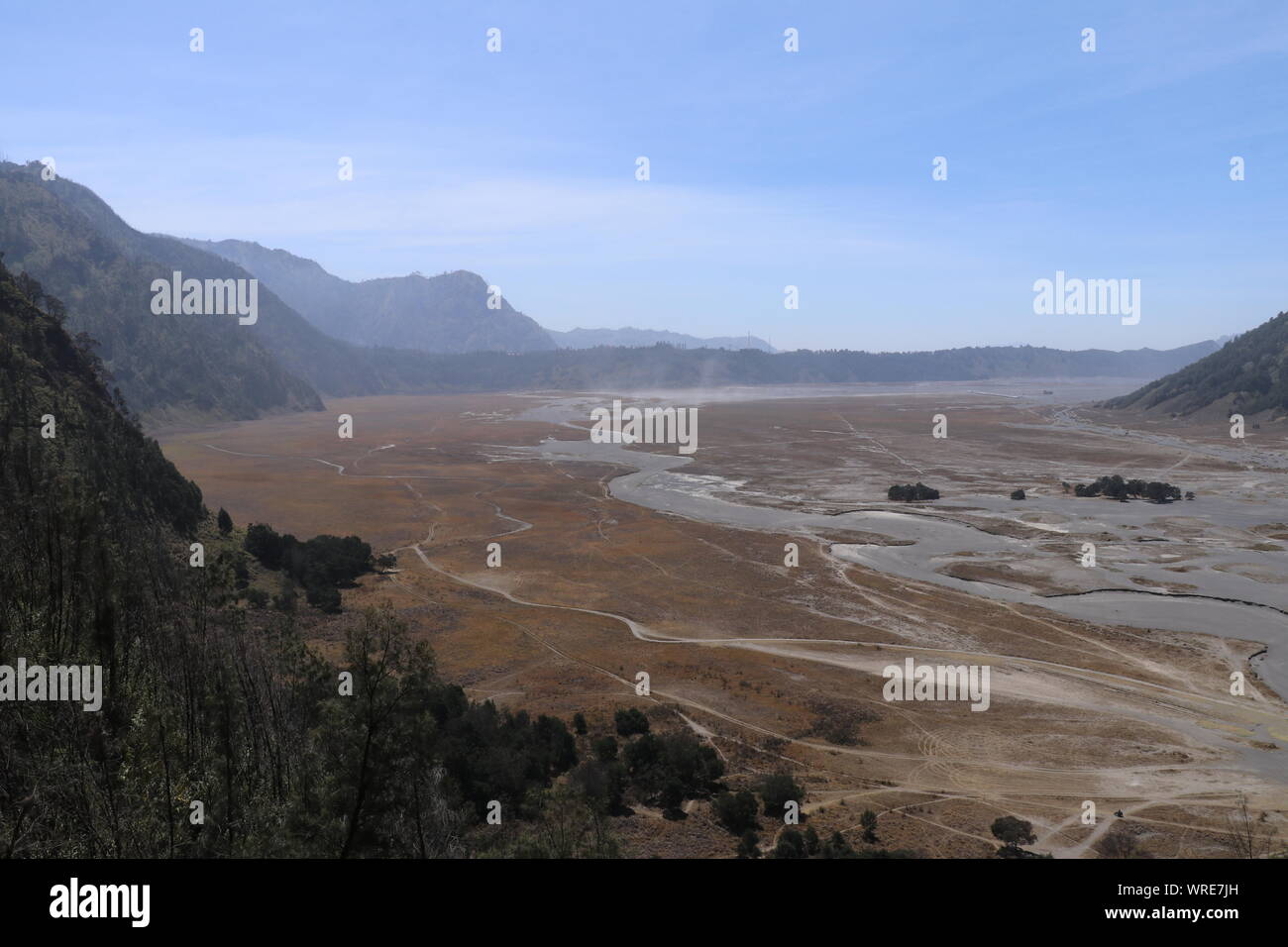 Border Batok Bromo Tengger Semeru National Park between Batok volcano and caldera ...
