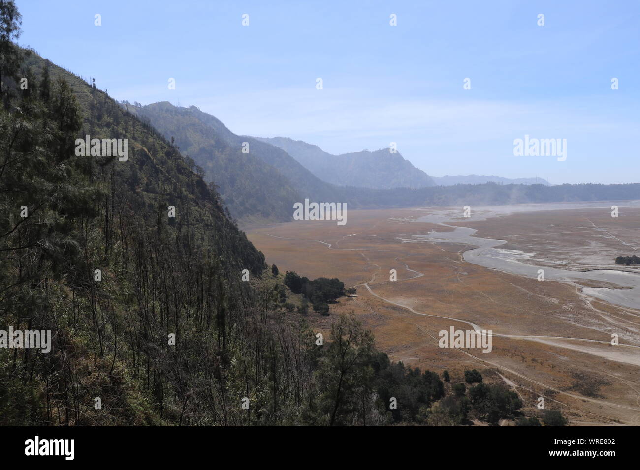 Border Batok Bromo Tengger Semeru National Park between Batok volcano and caldera ...