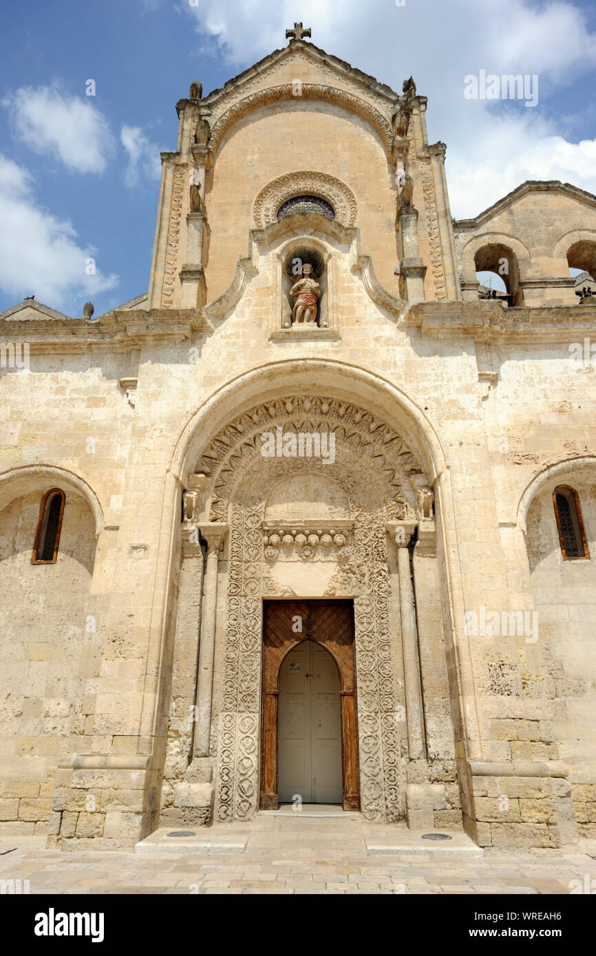 italy, basilicata, matera, church of san giovanni battista Stock Photo