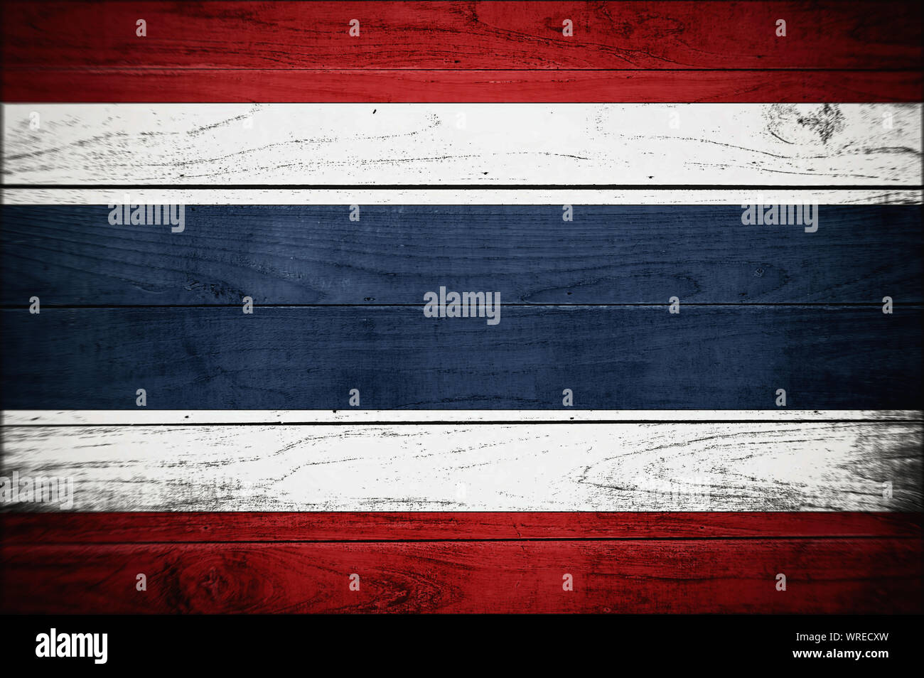 Flag of Thailand, wooden background Stock Photo - Alamy