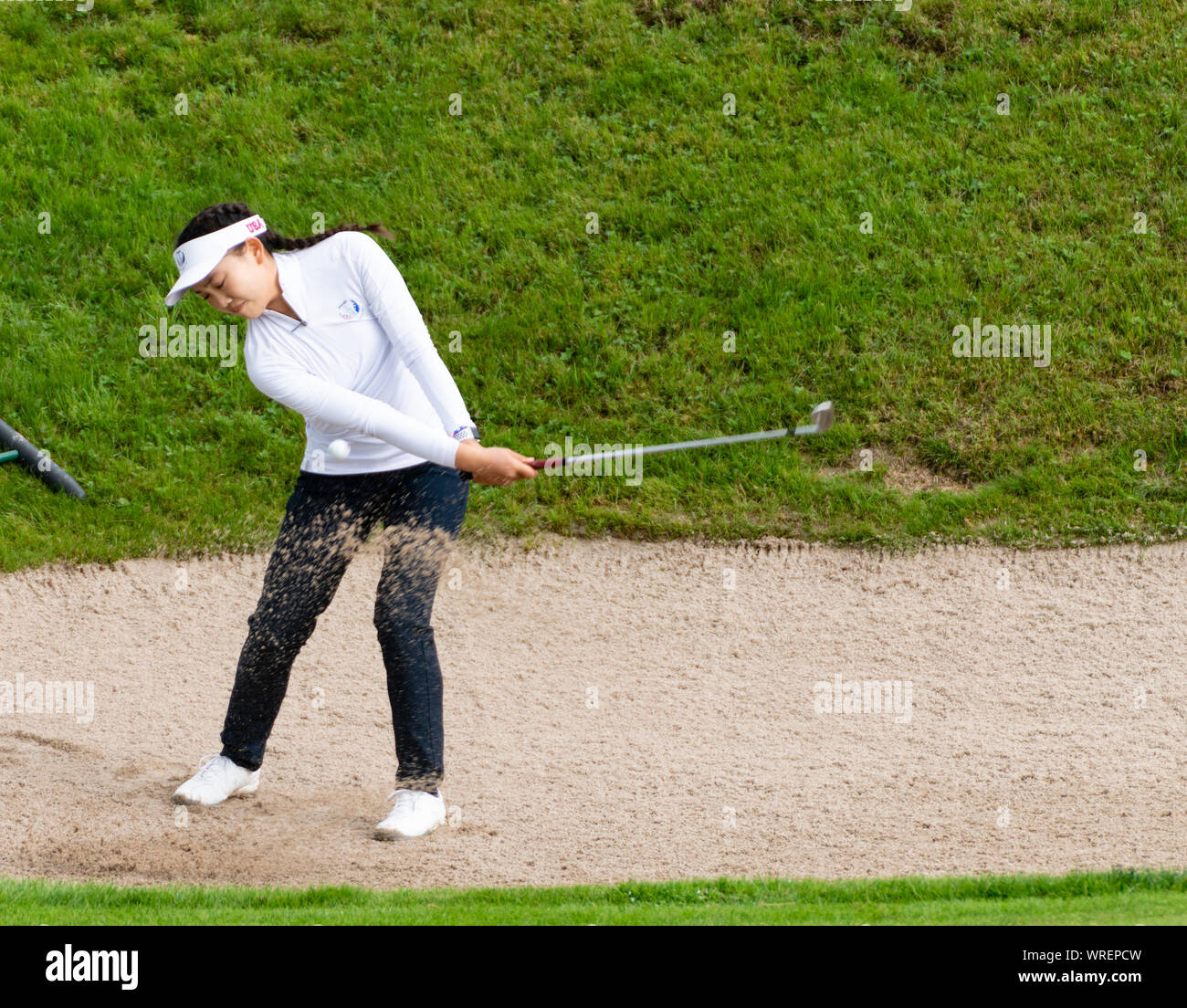 Auchterarder, Scotland, UK. 10 September 2019. Day one of the Junior Solheim Cup 2019 at the Centenary Course at Gleneagles. Tuesday Morning Foursomes. Pictured Lucy Li of USA. Iain Masterton/Alamy Live News Stock Photo