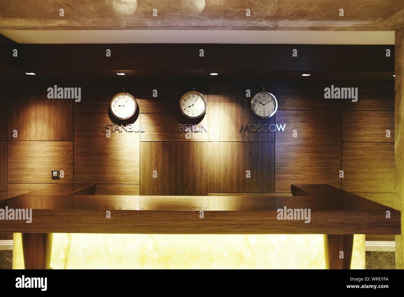 Reception Clock High Resolution Stock Photography and Images Alamy