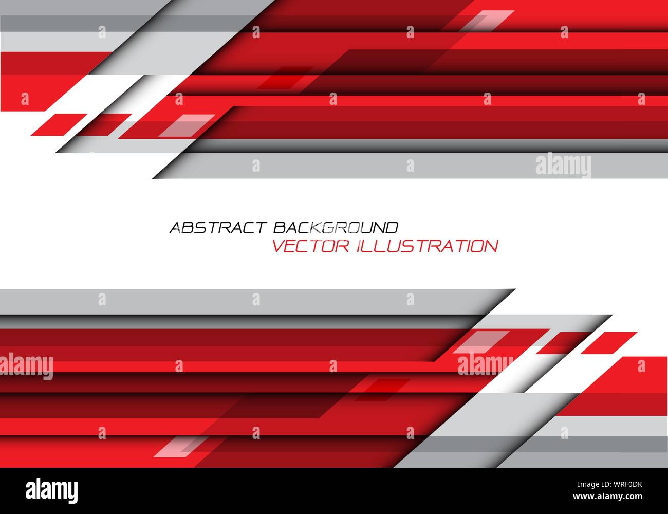 Abstract red grey polygon geometric on white with blank space for text design modern futuristic background vector illustration. Stock Vector