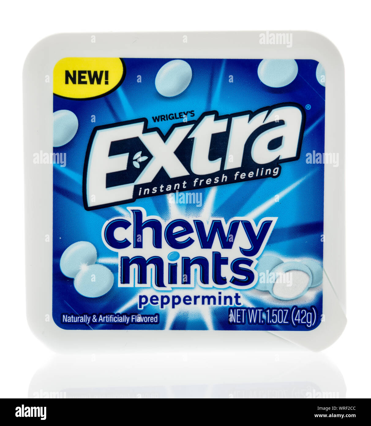 Winneconne, WI - 10 September 2019: A package of Wrigleys extra chewing ...