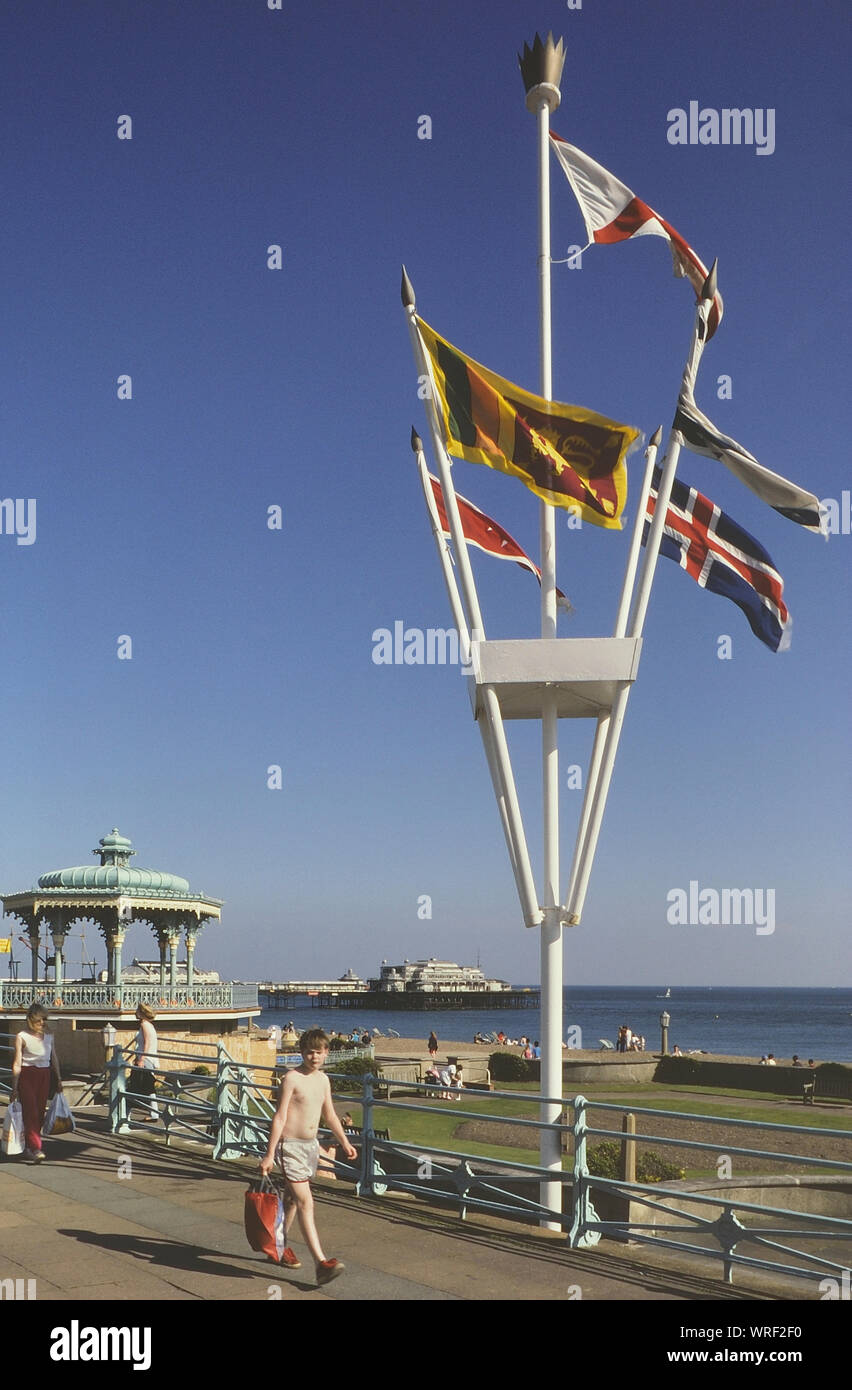 Brighton promenade, East Sussex, England, UK. Circa 1980's Stock Photo