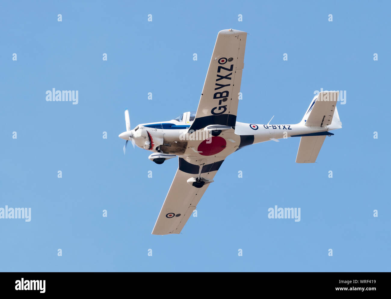 The Grob 115E known by the Royal Air Force as the Tutor. This aircraft is used for Elementary Flying Training Stock Photo