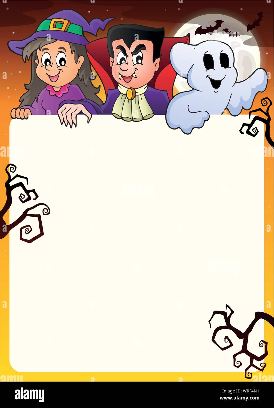Frame with Halloween characters topic 2 Stock Vector Image & Art - Alamy