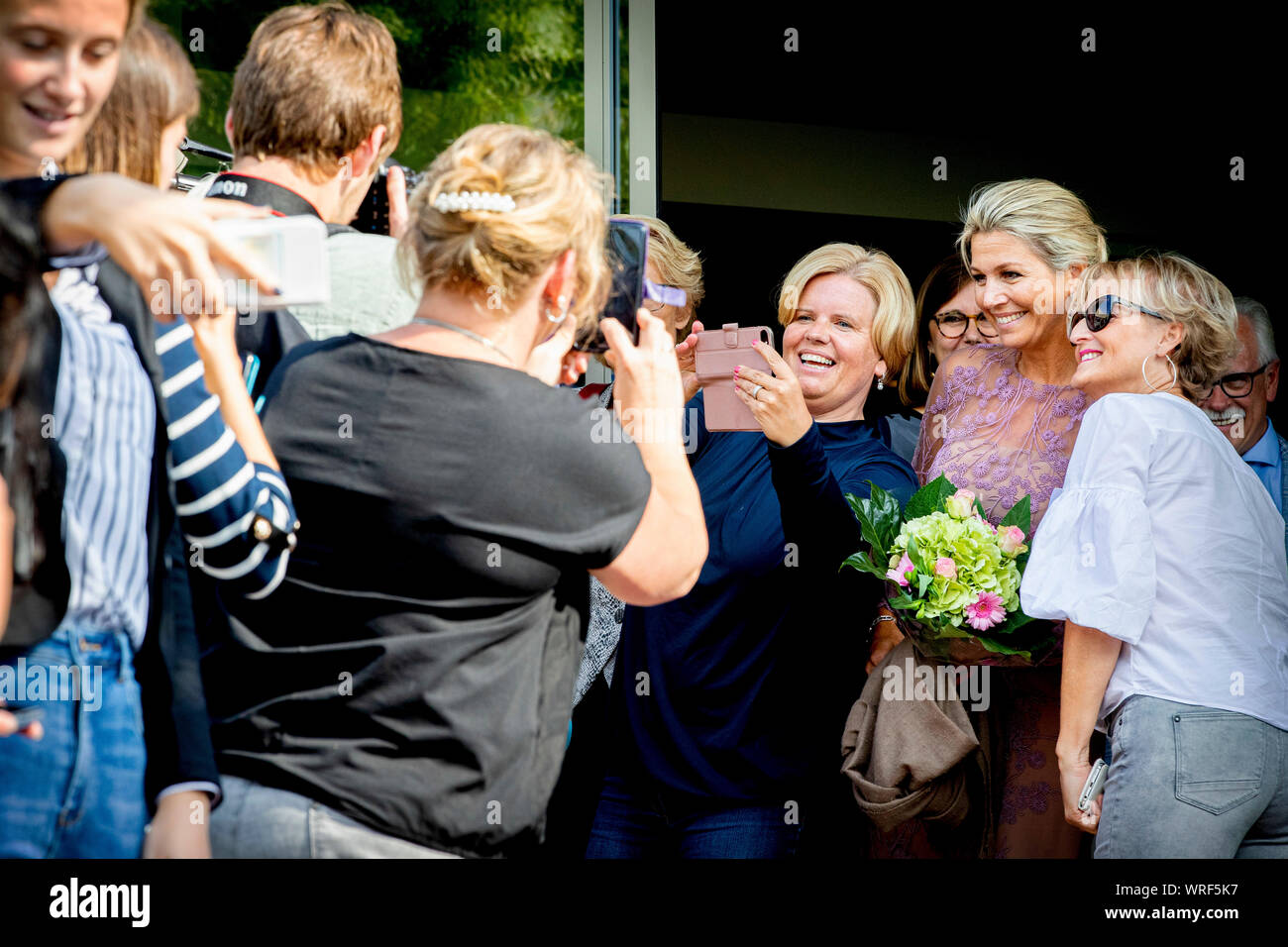 Giessenburg, The Netherlands. 10th Sep, 2019. Queen Maxima of The Netherlands attends the 35th anniversary of Alzheimer Netherlands in Trefpunt de Til in Giessenburg, The Netherlands, 10 September 2019. Credit: Patrick van Katwijk/ POINT DE VUE OUT |/dpa/Alamy Live News Stock Photo