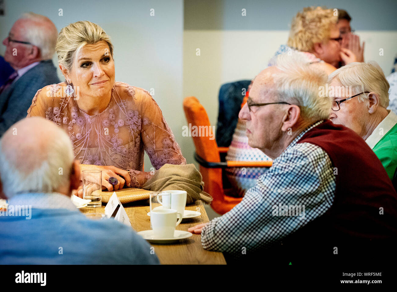Giessenburg, The Netherlands. 10th Sep, 2019. Queen Maxima of The Netherlands attends the 35th anniversary of Alzheimer Netherlands in Trefpunt de Til in Giessenburg, The Netherlands, 10 September 2019. Credit: Patrick van Katwijk/ POINT DE VUE OUT |/dpa/Alamy Live News Stock Photo