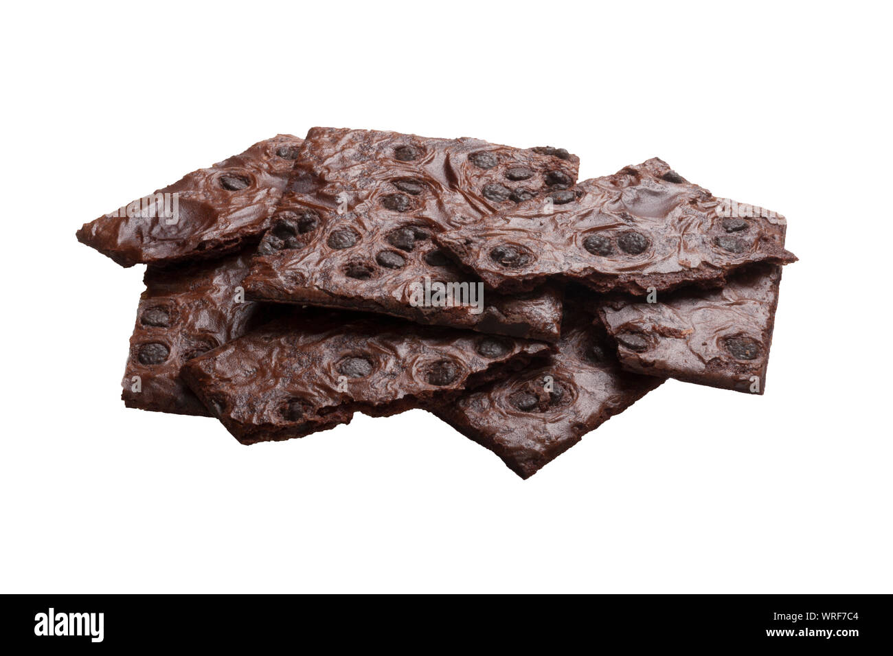 Chocolate Chip Brownie Brittle Stock Photo Alamy