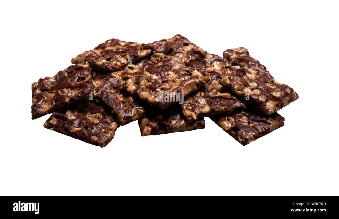 Toffee Brownie Brittle Stock Photo Alamy